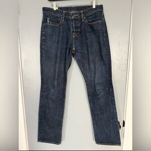 Abercrombie & Fitch Men’s Dark Wash Straight Leg Button Fly Jeans Size 31 X 32